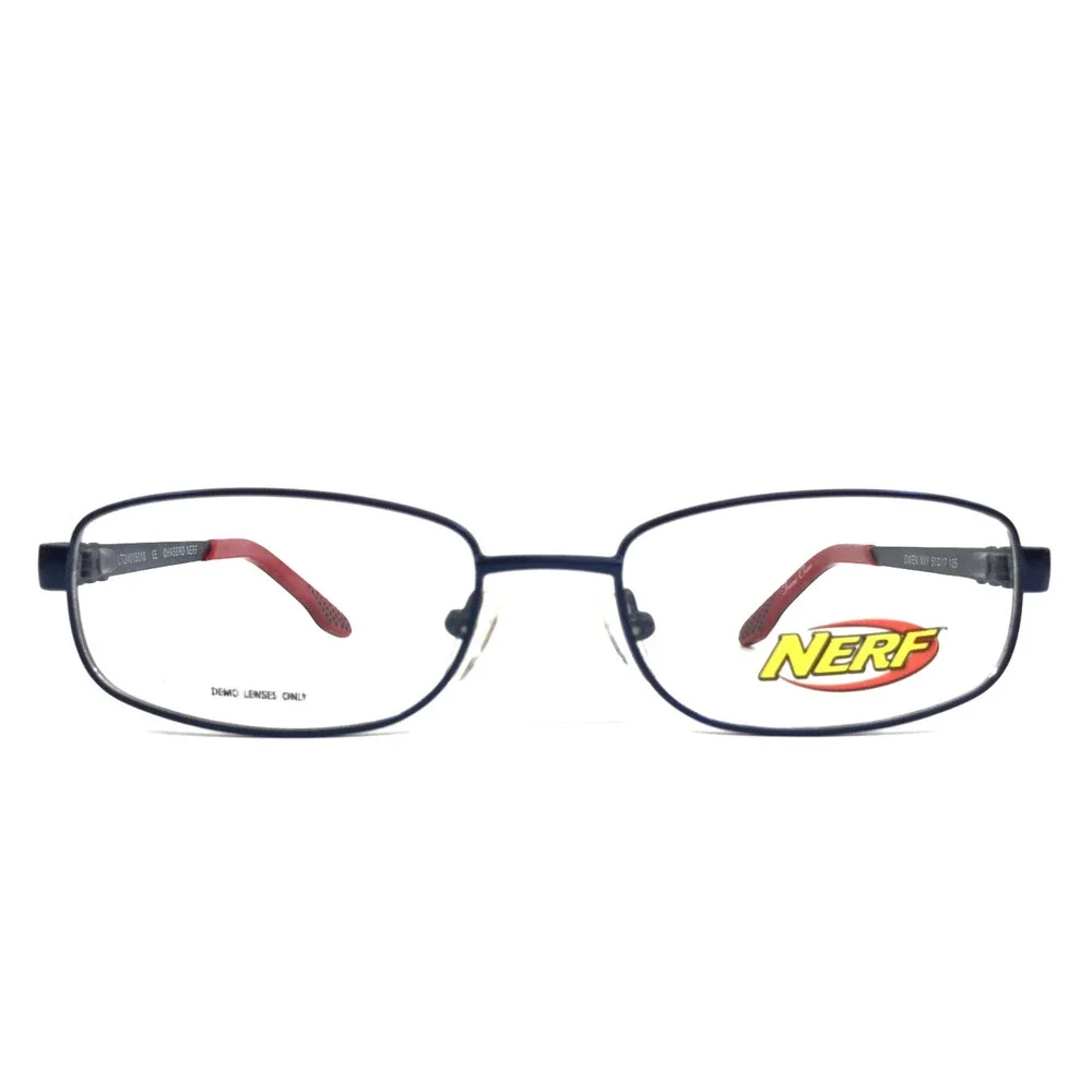 Nerf Kids Boys Eyeglasses Frames OWEN NVY Navy Blue Rectangle Wire Rim 51-17-135 - Picture 2 of 12